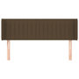 Voir la diapositive 3 : VIDAXL Tete de lit avec oreilles Marron Fonce 147x16x78/88 cm Tissu