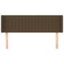 Voir la diapositive 3 : VIDAXL Tete de lit avec oreilles Marron Fonce 147x16x78/88 cm Tissu
