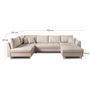 Voir la diapositive 6 : LISA DESIGN Rune - canapé panoramique - 7 places - style scandinave - gauche