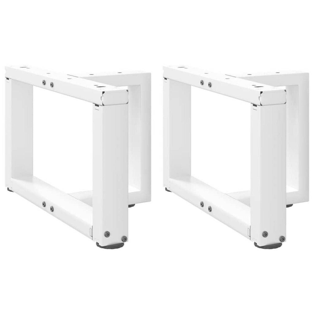 VIDAXL Pieds de table basse en forme de T 2 pcs blanc 50x25x(30-31) cm