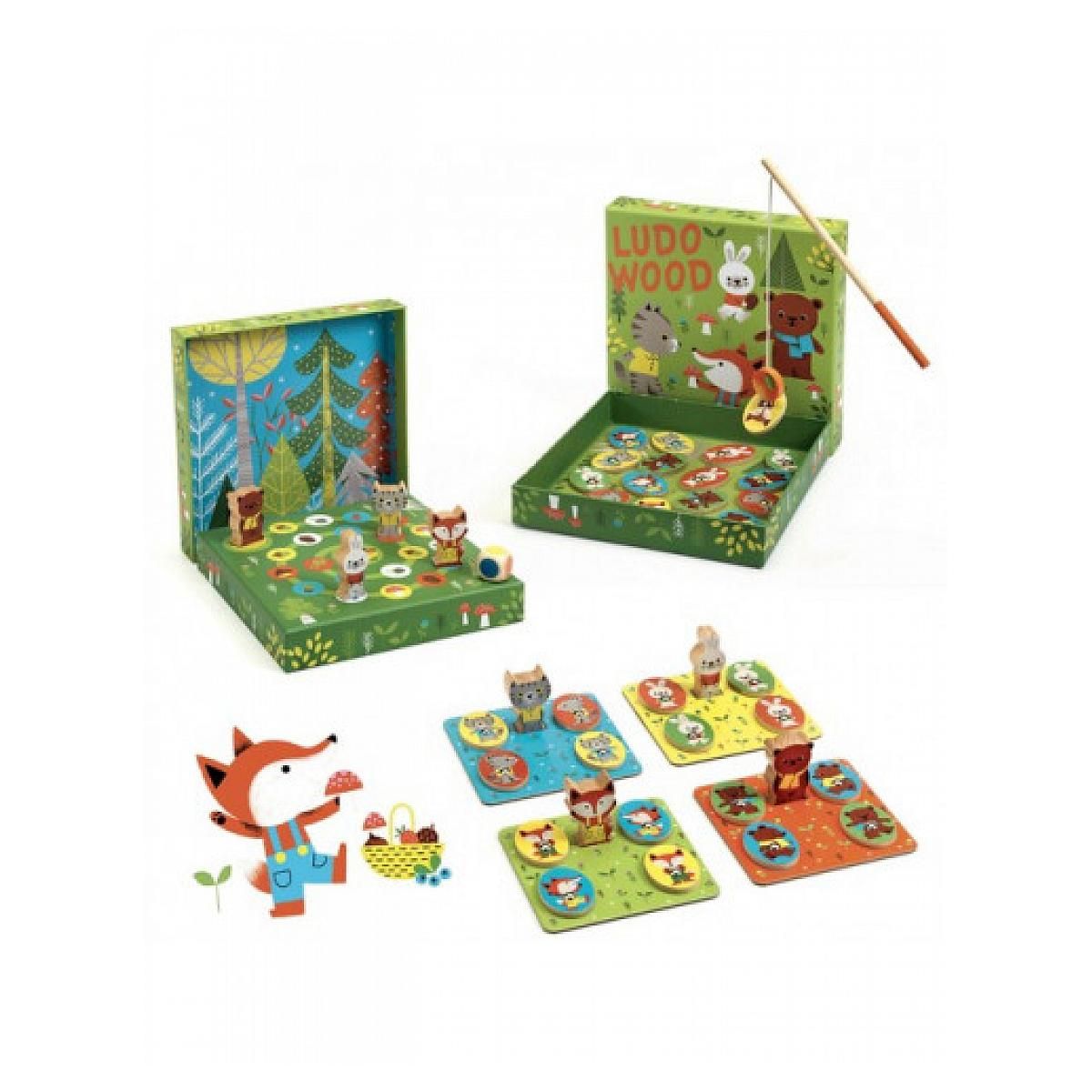Djeco Ludowood quatre jeux