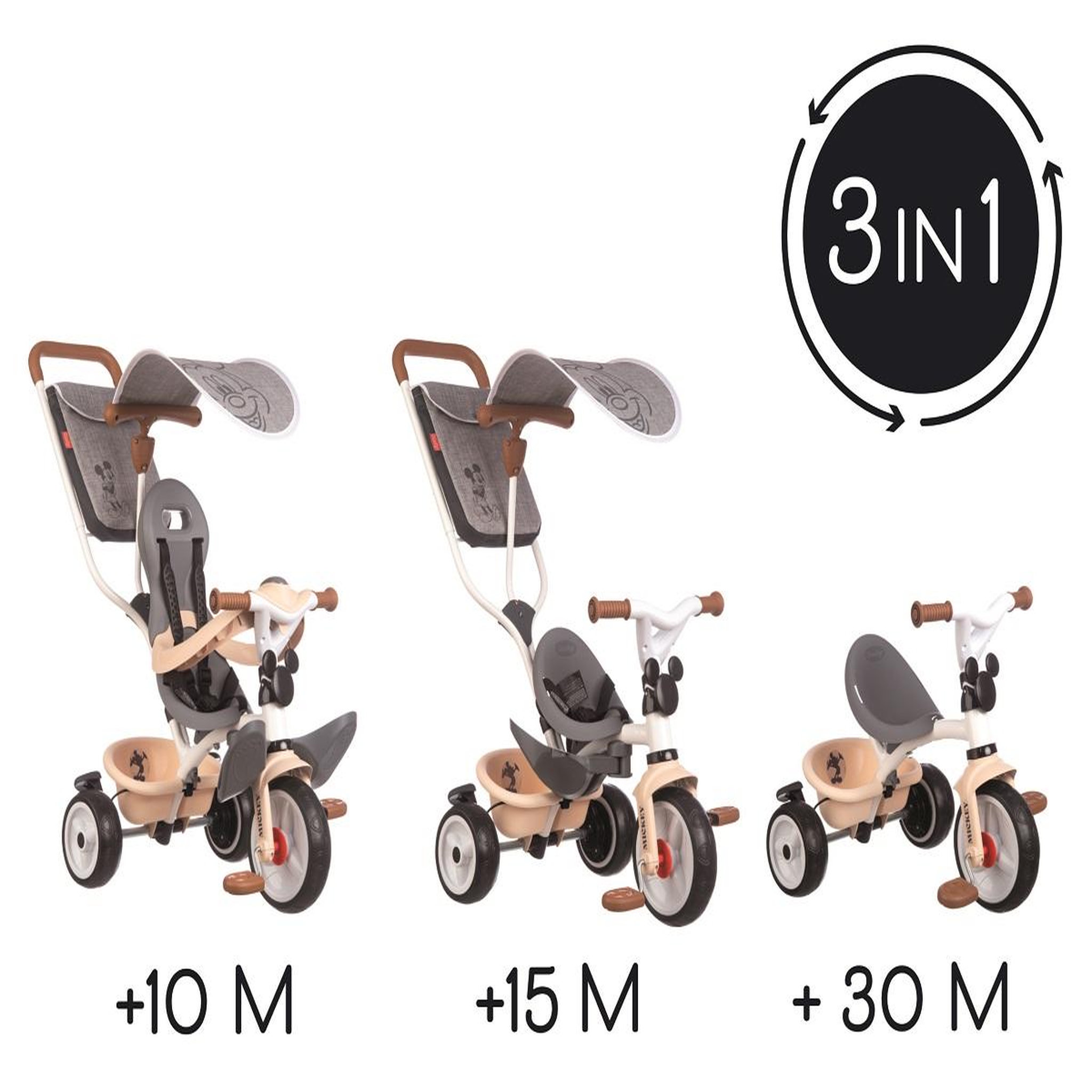 Voir la diapositive 4 : SMOBY Tricycle Baby balade plus Mickey 