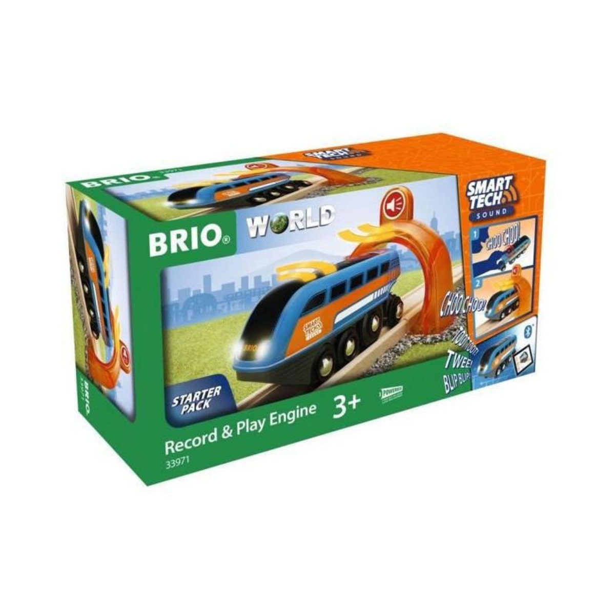 Brio Brio World Locomotive a Enregistreur vocal Smart Tech Sound  - STEM - Circuit de train en bois - Ravensburger - Des 3 ans - 3397