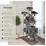 Voir la diapositive 2 : tectake Arbre à chat 170 cm avec griffoir et plateforme d'escalade gris