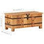 Voir la diapositive 6 : VIDAXL Coffre 90x40x40 cm Bois d'acacia solide