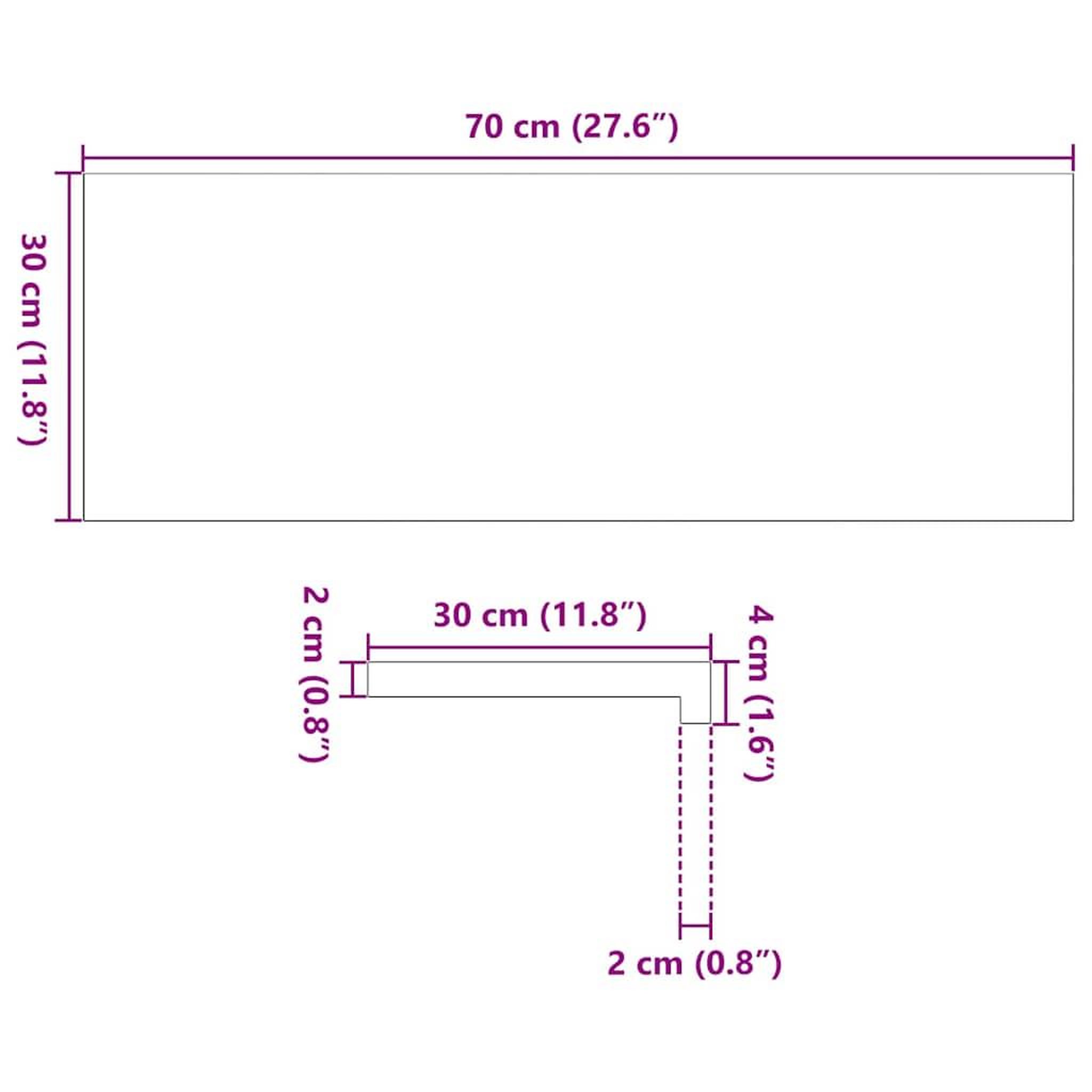 Voir la diapositive 6 : VIDAXL Marches d'escalier 2 pcs marron clair 70x30x2 cm chene massif