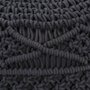 Voir la diapositive 4 : VIDAXL Pouf fait a la main en macrame Anthracite 45x30 cm Coton