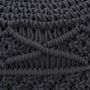 Voir la diapositive 4 : VIDAXL Pouf fait a la main en macrame Anthracite 45x30 cm Coton