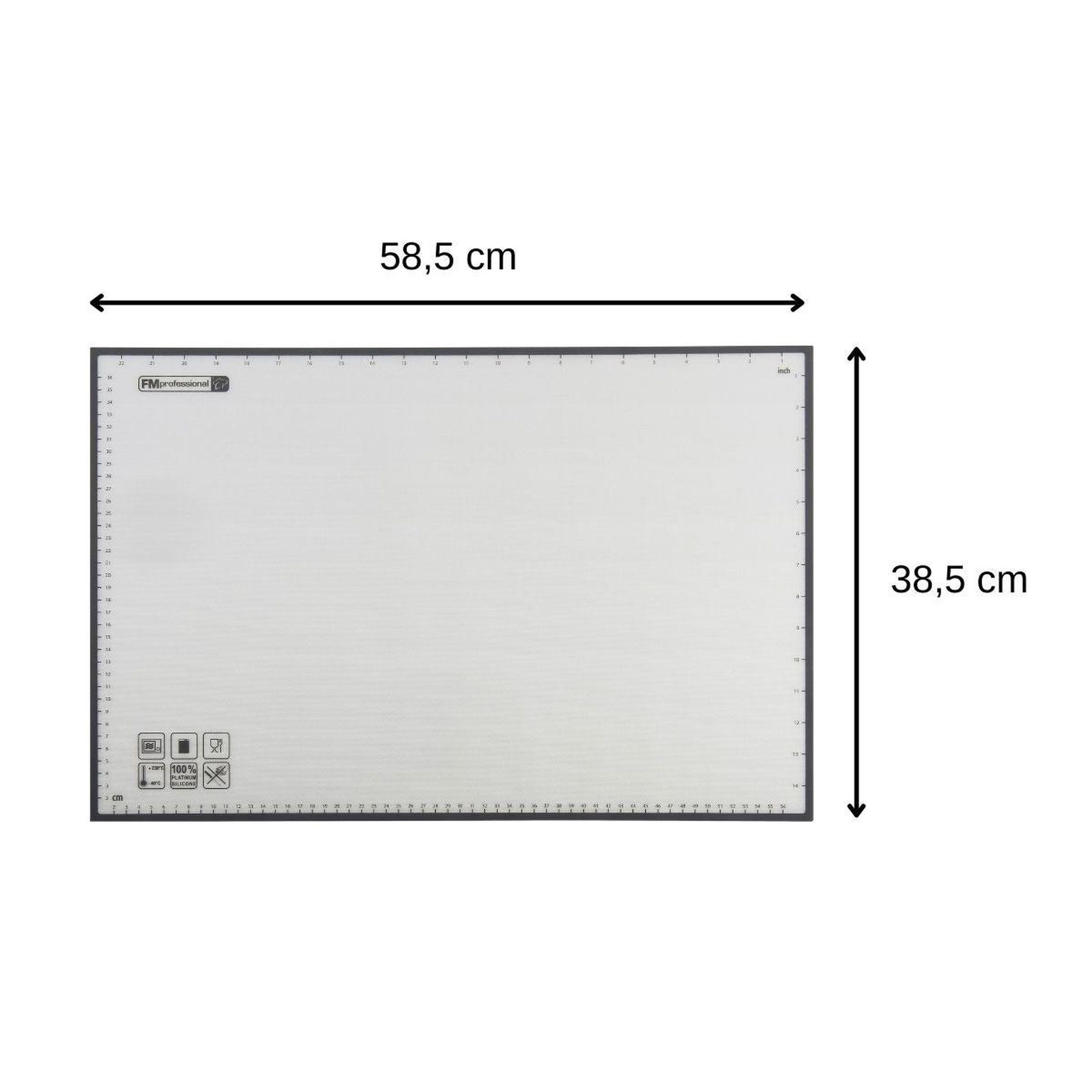 Voir la diapositive 3 : FM PROFESSIONAL Papier de cuisson en silicone réemployable 39 x 59 cm fm professional