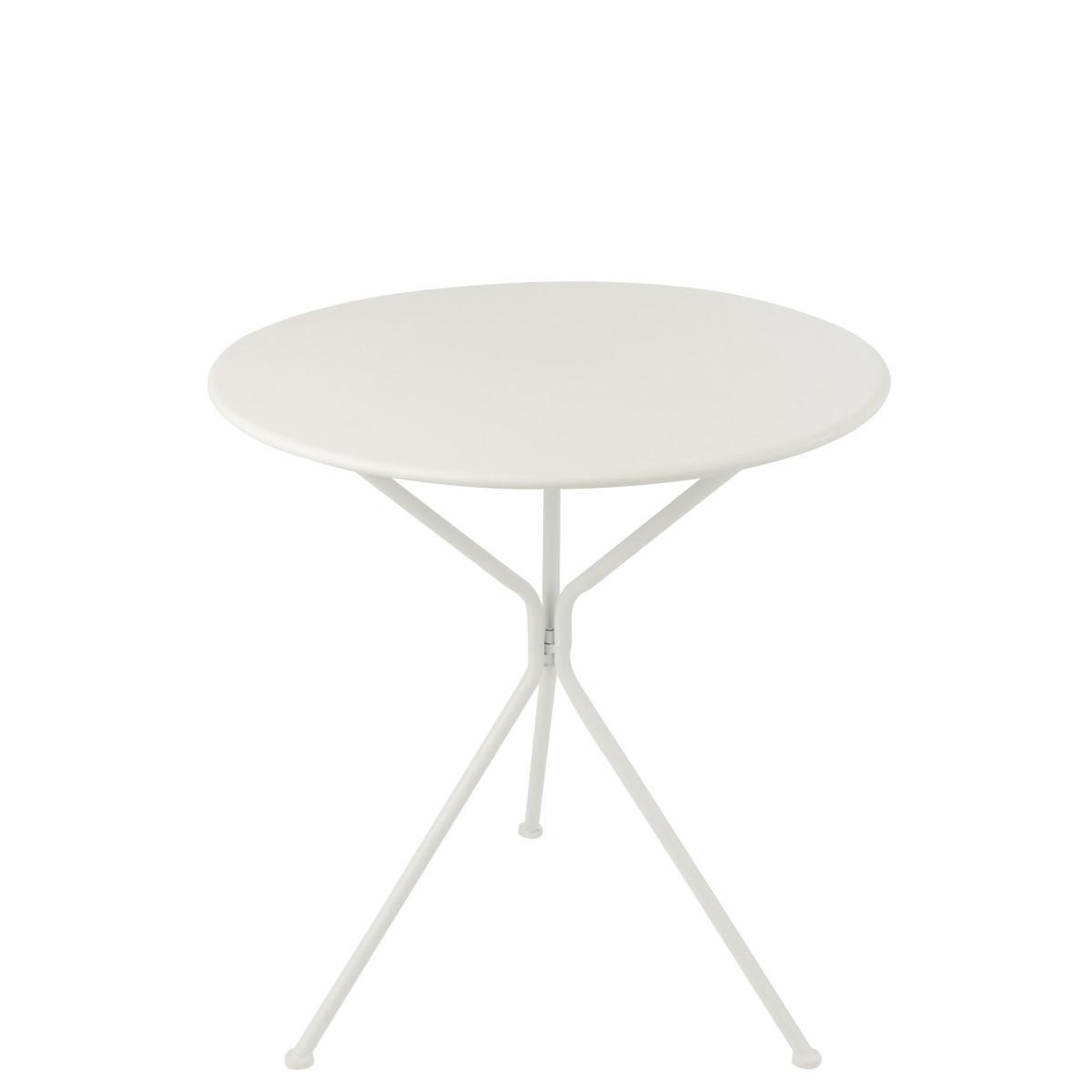 Voir la diapositive 2 : J-LINE Table de jardin en métal  tripod  72cm blanc