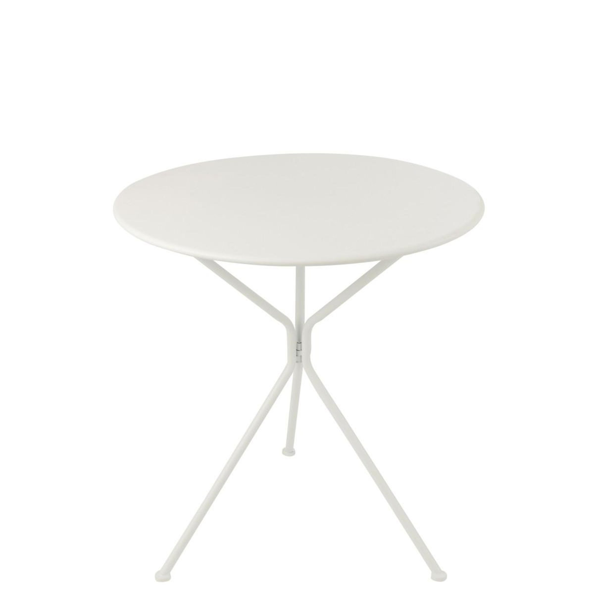 Paris Prix Table de Jardin en Métal  Tripod  72cm Blanc