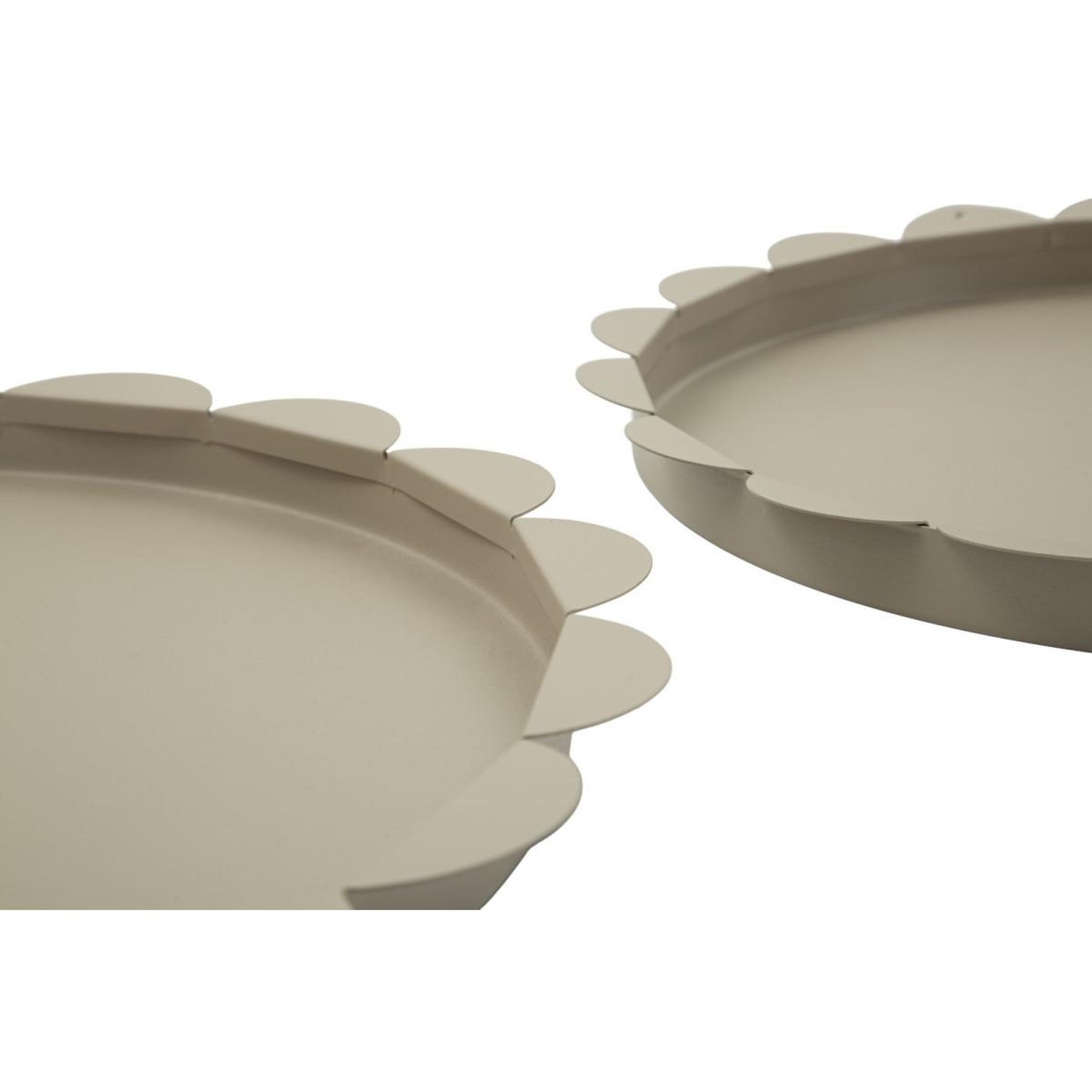 Voir la diapositive 3 : Paris Prix Lot de 2 plateaux déco  saturn  33cm taupe