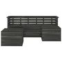 Voir la diapositive 3 : VIDAXL Salon palette de jardin 5 pcs Bois de pin massif Gris fonce