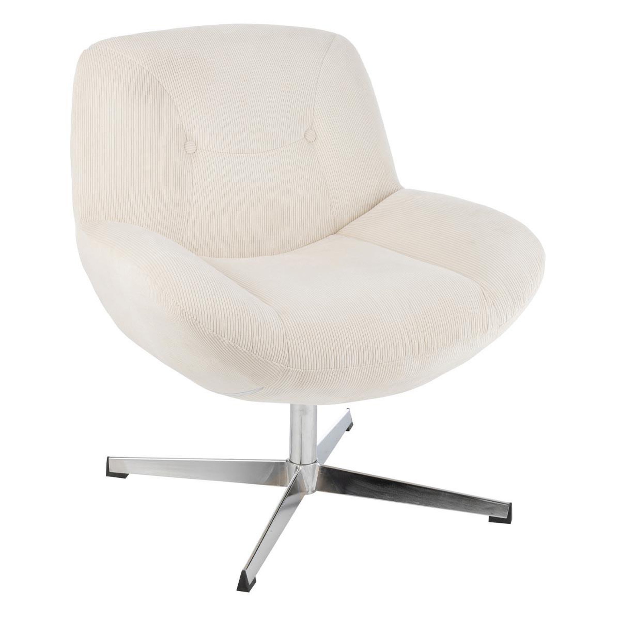 J-LINE Fauteuil Lounge  Chill  79cm Crème