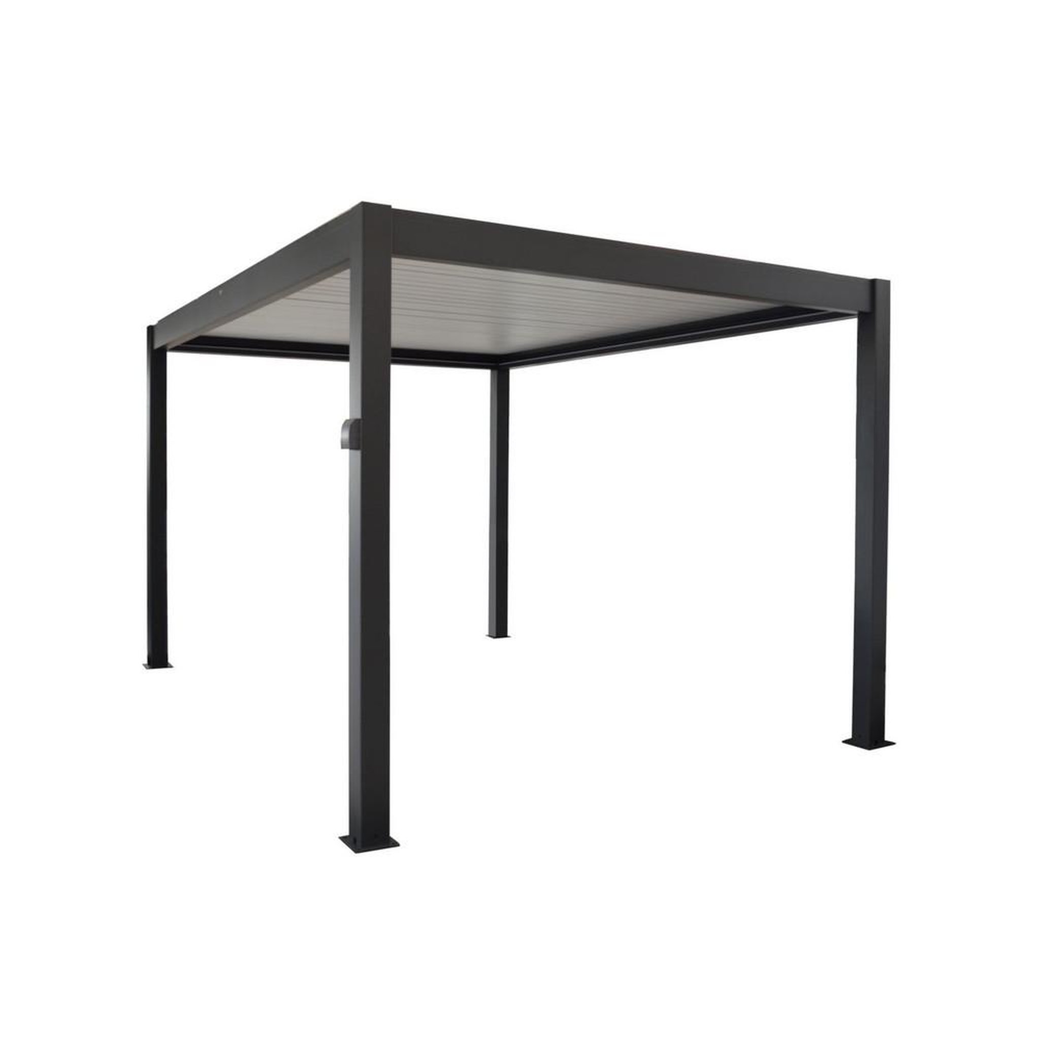 Proloisirs Pergola autoportée Bioclimatique Autonome Zéphir 3 x 4 m Solaire en Aluminium - grey