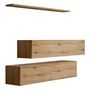 Voir la diapositive 2 : Paris Prix Lot de 2 Bancs Muraux & Étagère  Switch SBII  130cm Naturel