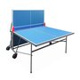 SWEEEK Table de ping pong INDOOR bleue - table pliable avec 2 raquettes et 3 balles. pour utilisation intérieure. sport tennis de table