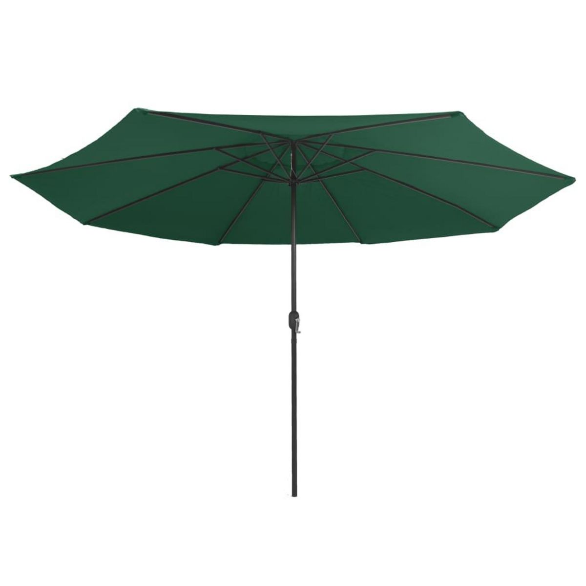 VIDAXL Parasol de jardin avec mat en metal 390 cm vert