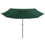 Voir la diapositive 3 : VIDAXL Parasol de jardin avec mat en metal 390 cm vert