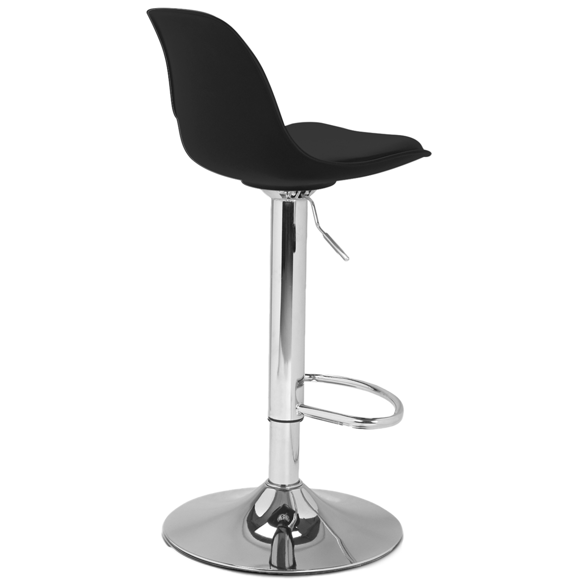 Voir la diapositive 5 : ID MARKET Lot de 4 tabourets de bar karl design noir