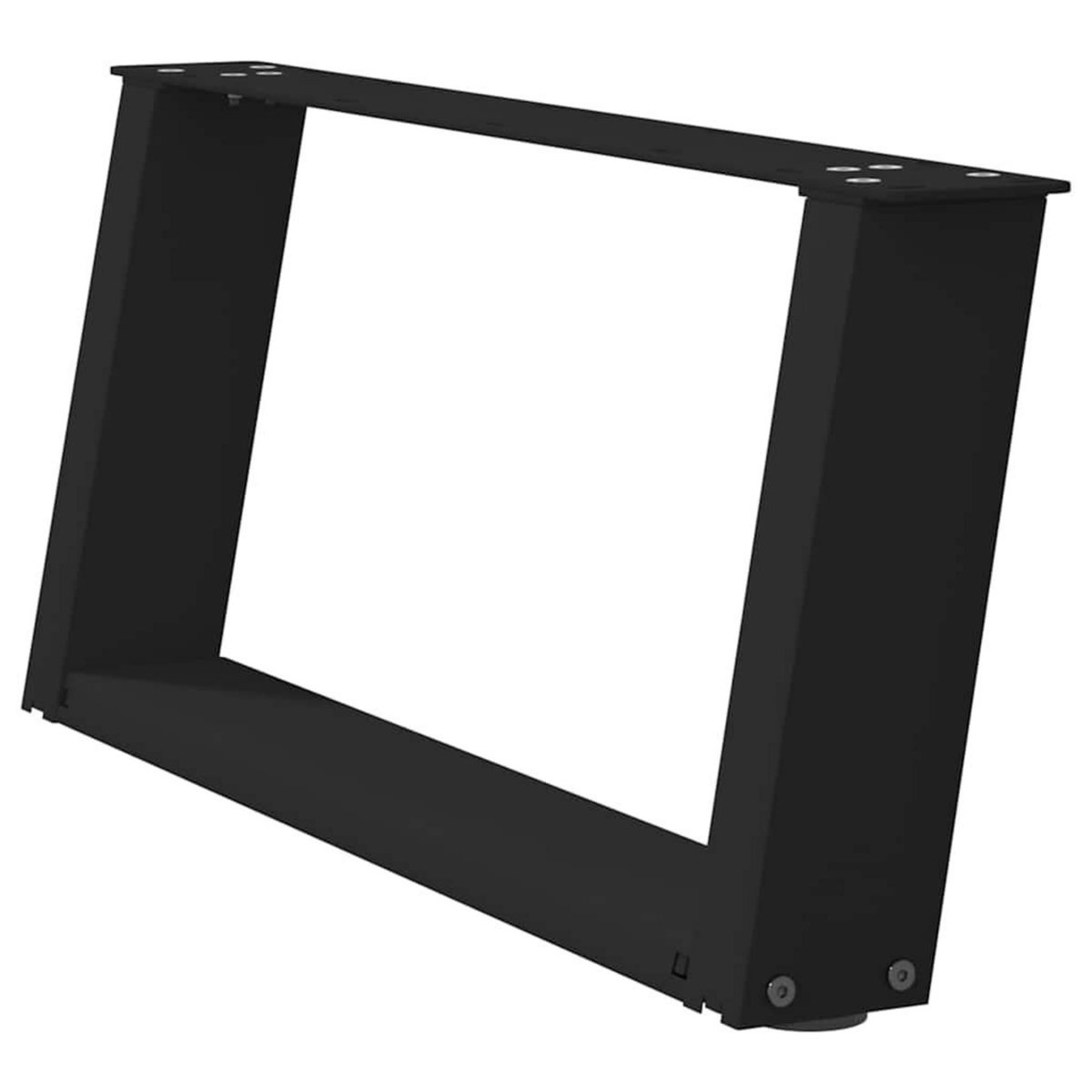 VIDAXL Pieds de table basse forme de U 2 pcs noir 70x(30-31) cm acier