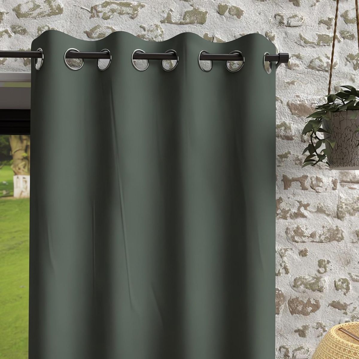 SOLEIL D'OCRE Rideau à oeillets en microfibre lavée BOHEME, par Soleil d'Ocre