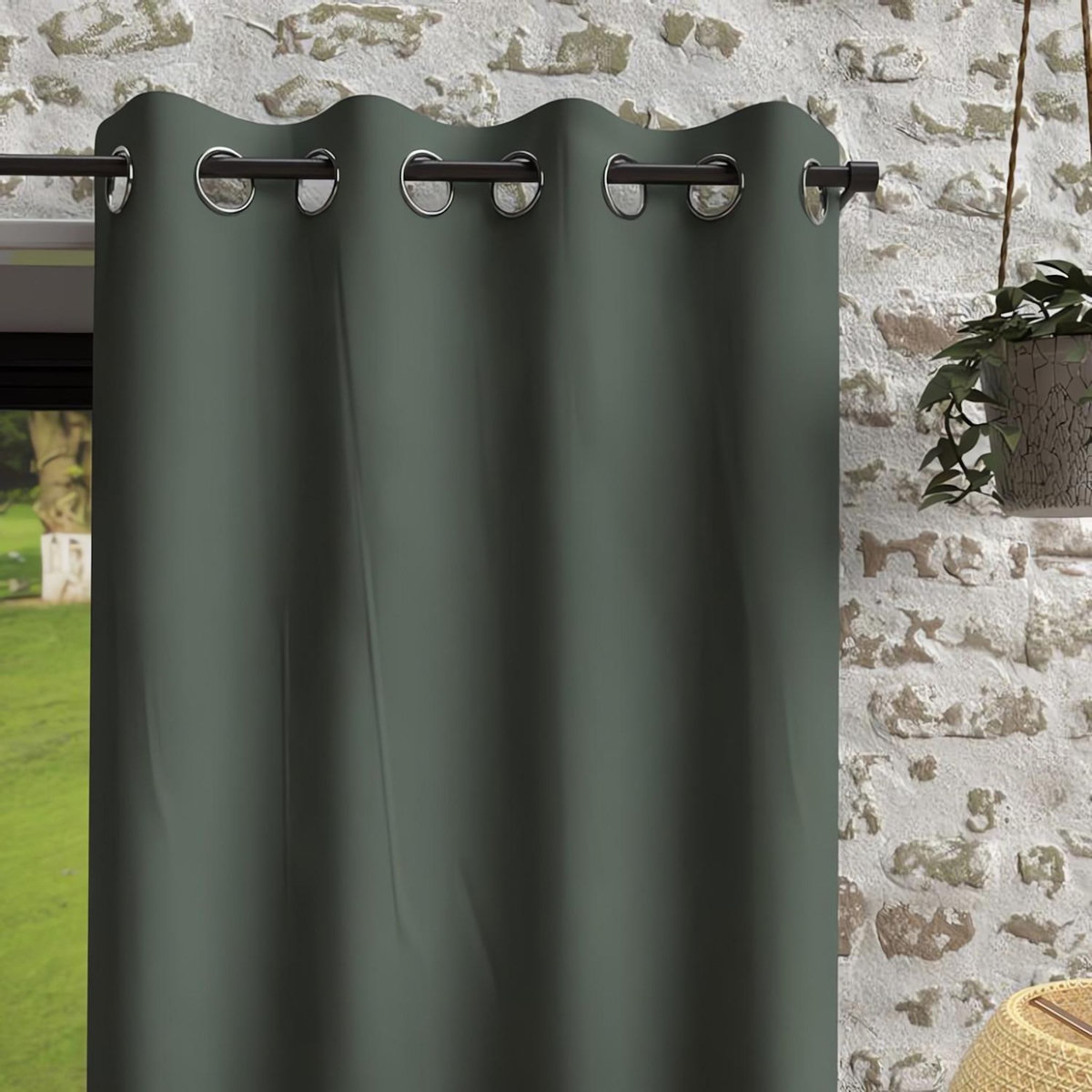 SOLEIL D'OCRE Rideau à oeillets en microfibre lavée BOHEME, par Soleil d'Ocre