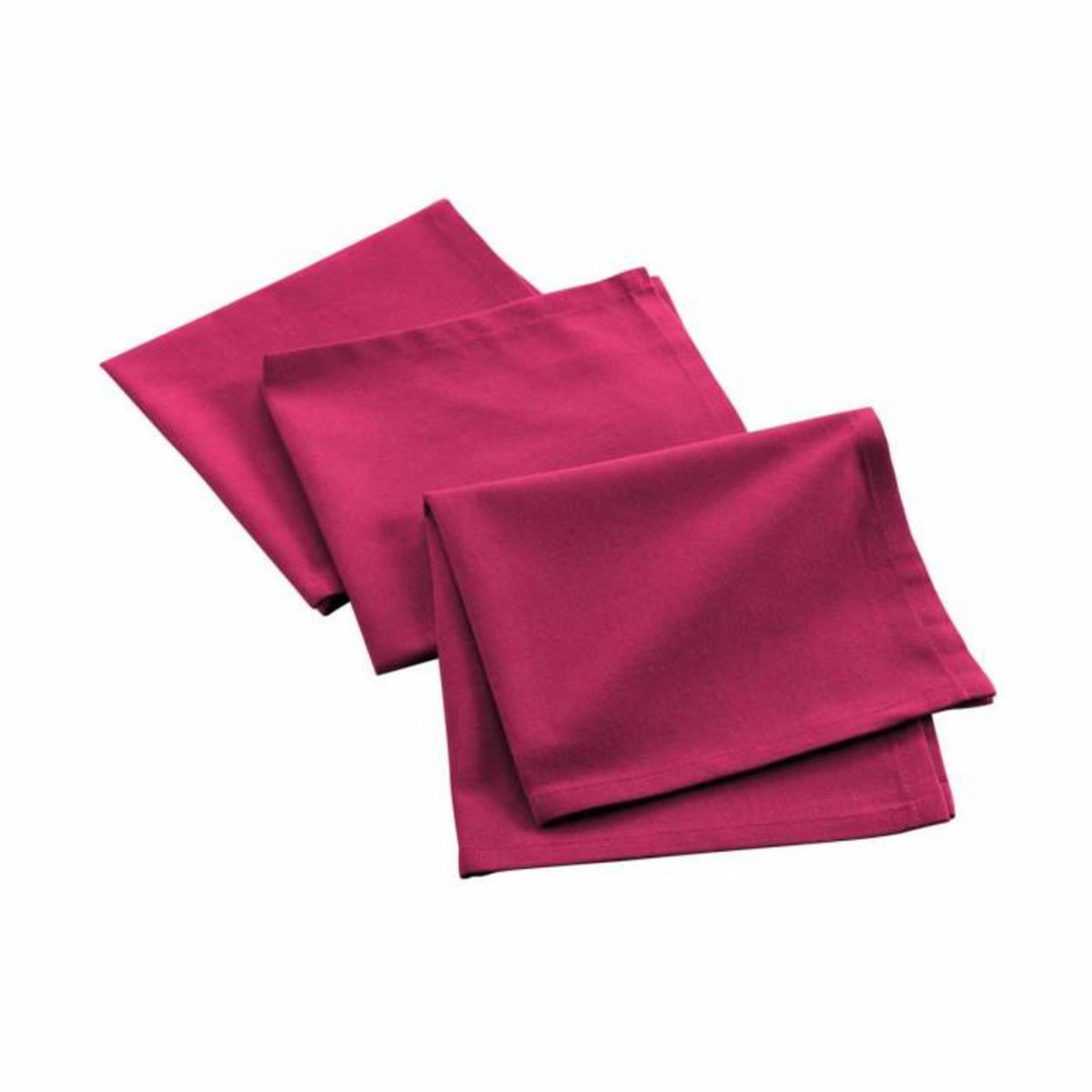 Paris Prix Lot de 3 Serviettes de Table  Mistral  40x40cm Fuchsia