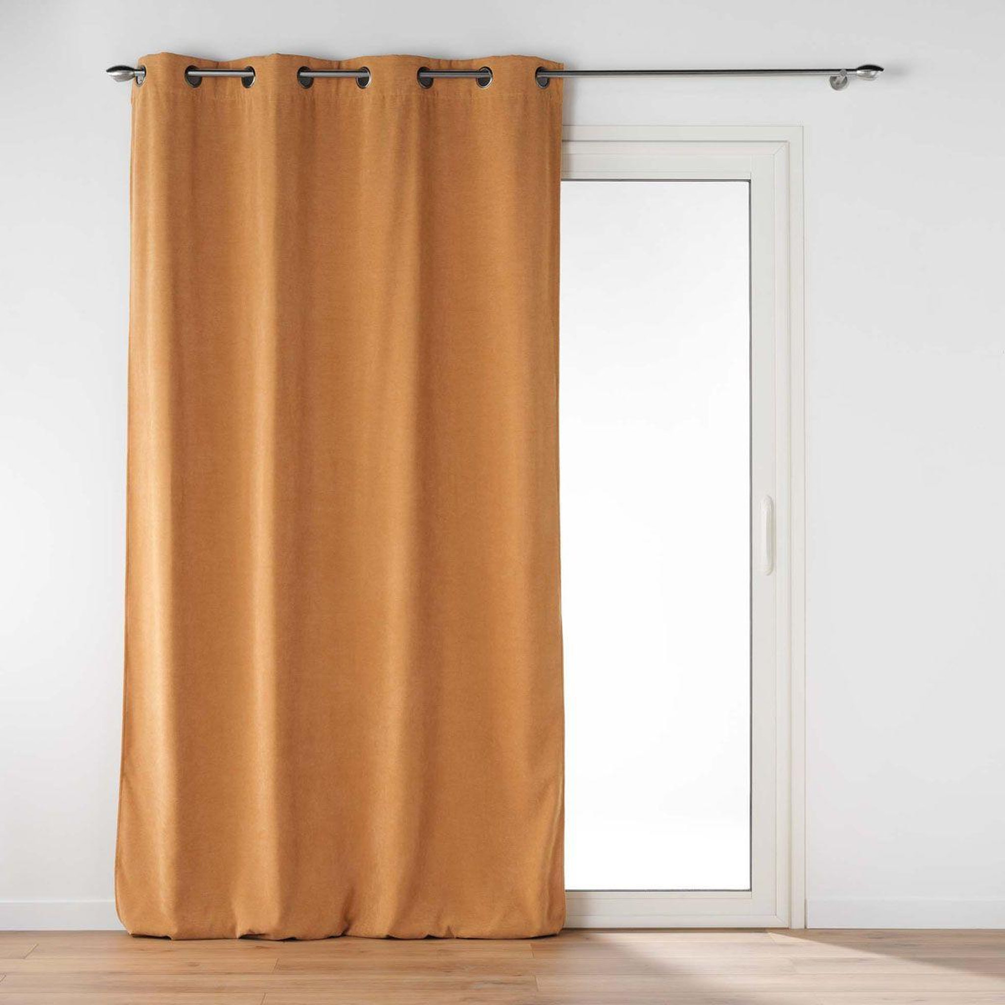Douceur d'Intérieur Rideau à œillets velours  novana  135x260cm miel