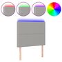 Voir la diapositive 2 : VIDAXL Tete de lit a LED Gris clair 100x5x118/128 cm Tissu