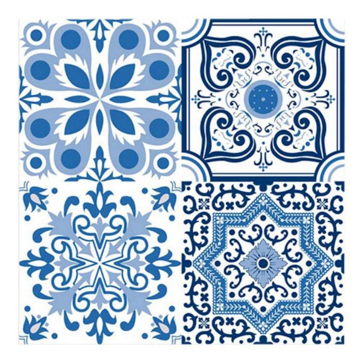 Paris Prix Lot de 20 Serviettes en Papier  Zellige  33x33cm Bleu