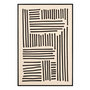 Voir la diapositive 1 : Paris Prix Tableau Déco  Line  83x123cm Beige & Noir
