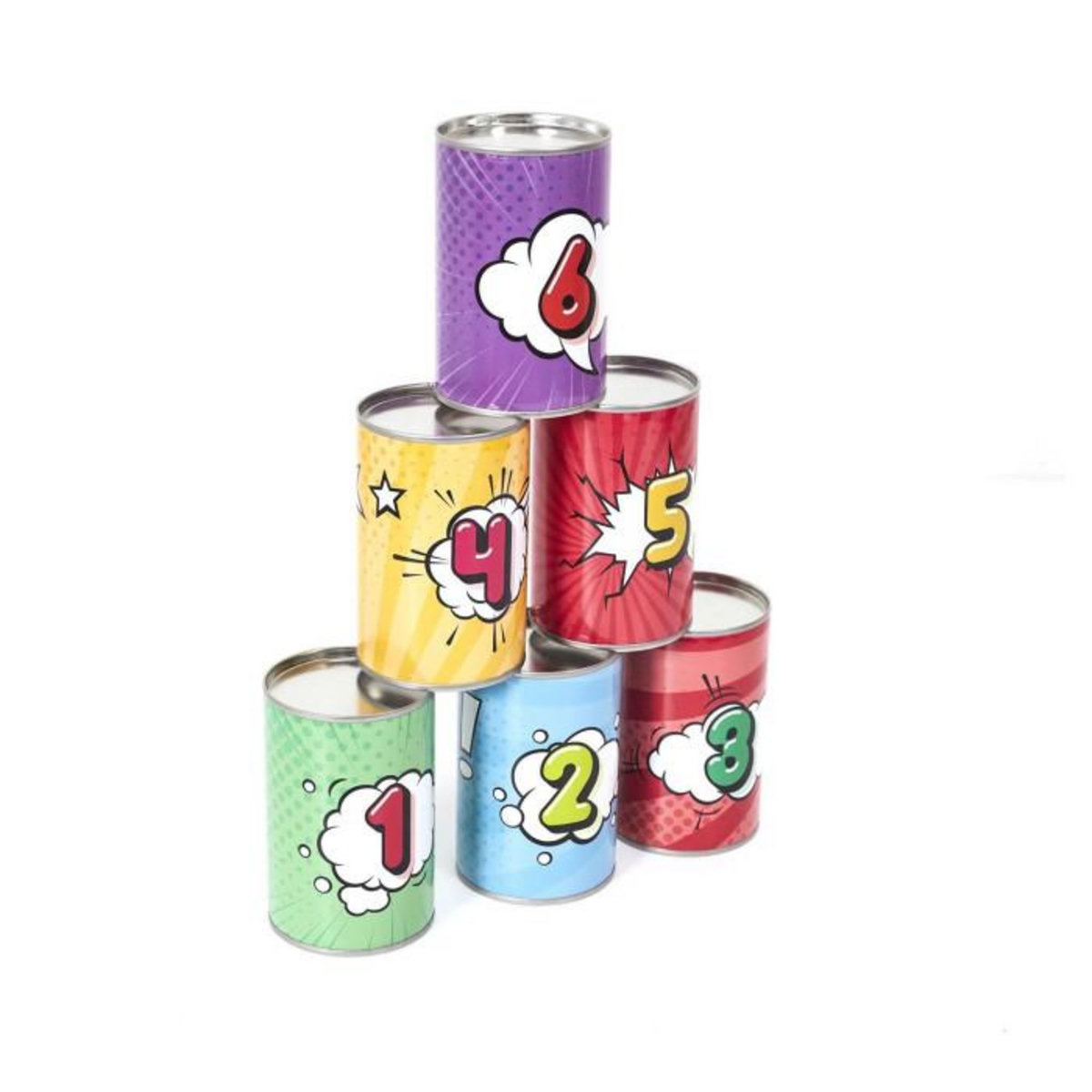 Paris Prix Jeu Enfant Chamboule Tout  3 Balles  10cm Multicolore