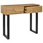 Voir la diapositive 4 : The Home Deco Factory Console 2 tiroirs CALYPSO - Beige