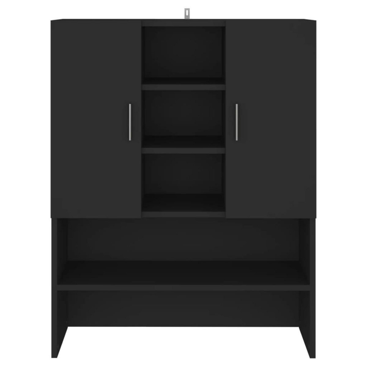 VIDAXL Meuble pour machine a laver Noir 70,5x25,5x90 cm