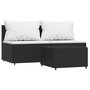 Voir la diapositive 2 : VIDAXL Salon de jardin 3 pcs avec coussins Noir Resine tressee