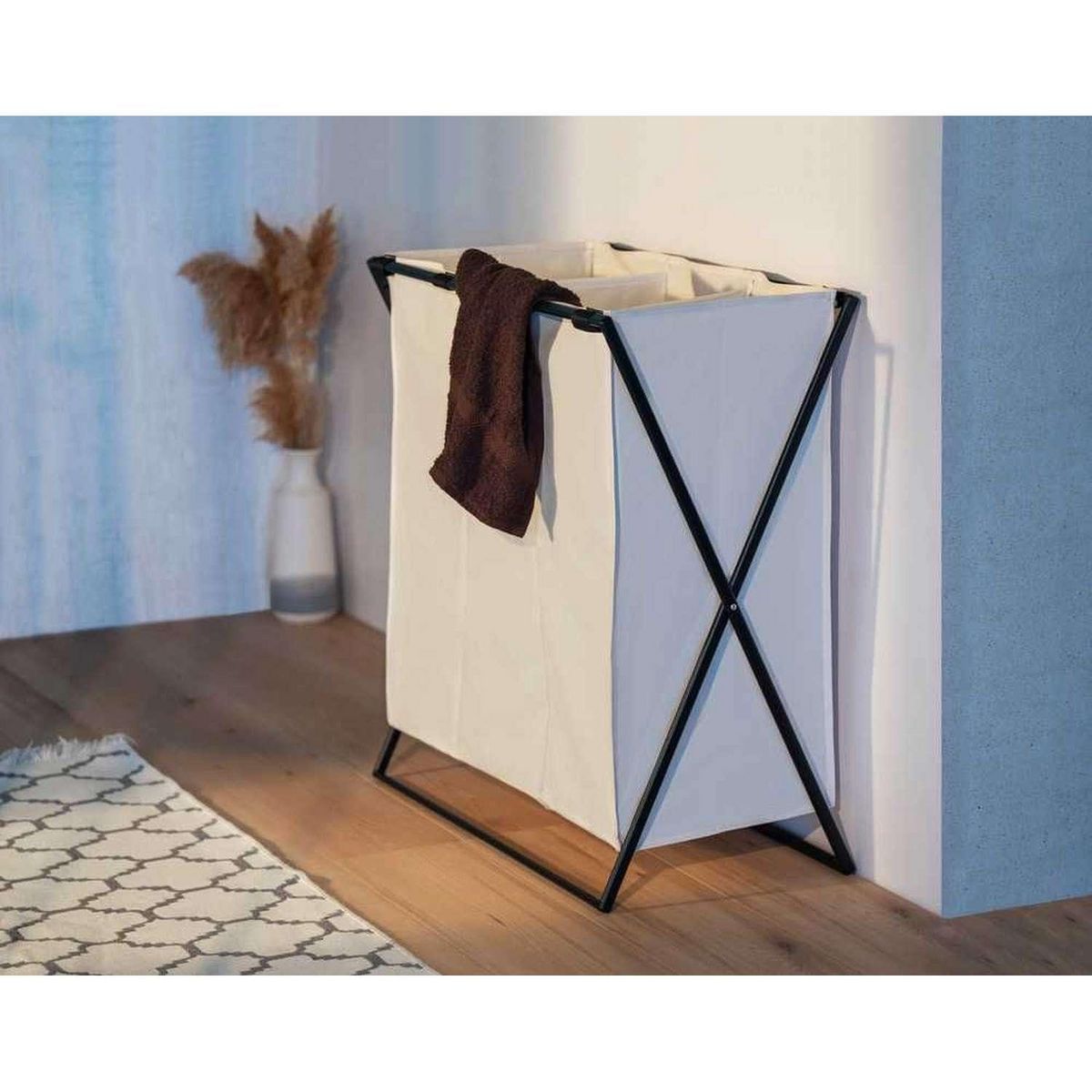 Wenko Panier à linge XL avec 3 compartiments