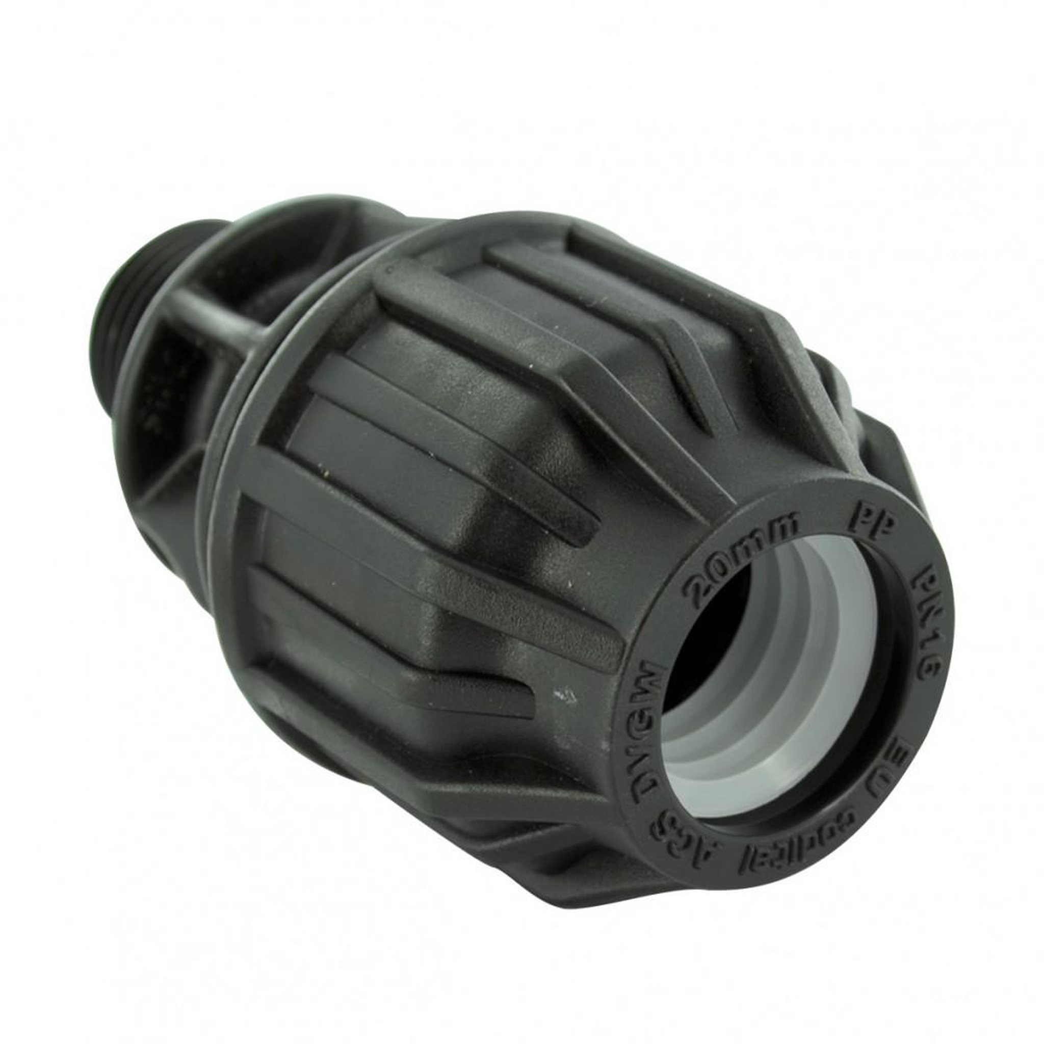 CENTRALE BRICO Raccord droit à compression plastique M 20 x 27 pour tube en polyéthylène
