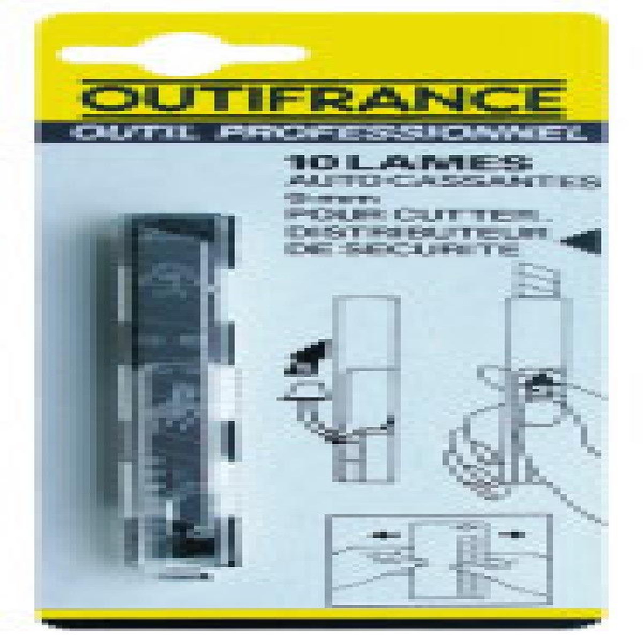 OUTIFRANCE Etui plastique de 10 lames de cutter 9,5 mm