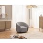 Voir la diapositive 3 : LISA DESIGN Flore - fauteuil en tissu bouclette