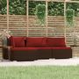 Voir la diapositive 1 : VIDAXL Salon de jardin 4 pcs avec coussins Marron Resine tressee