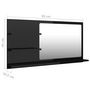 Voir la diapositive 6 : VIDAXL Miroir de salle de bain noir brillant bois d'ingenierie