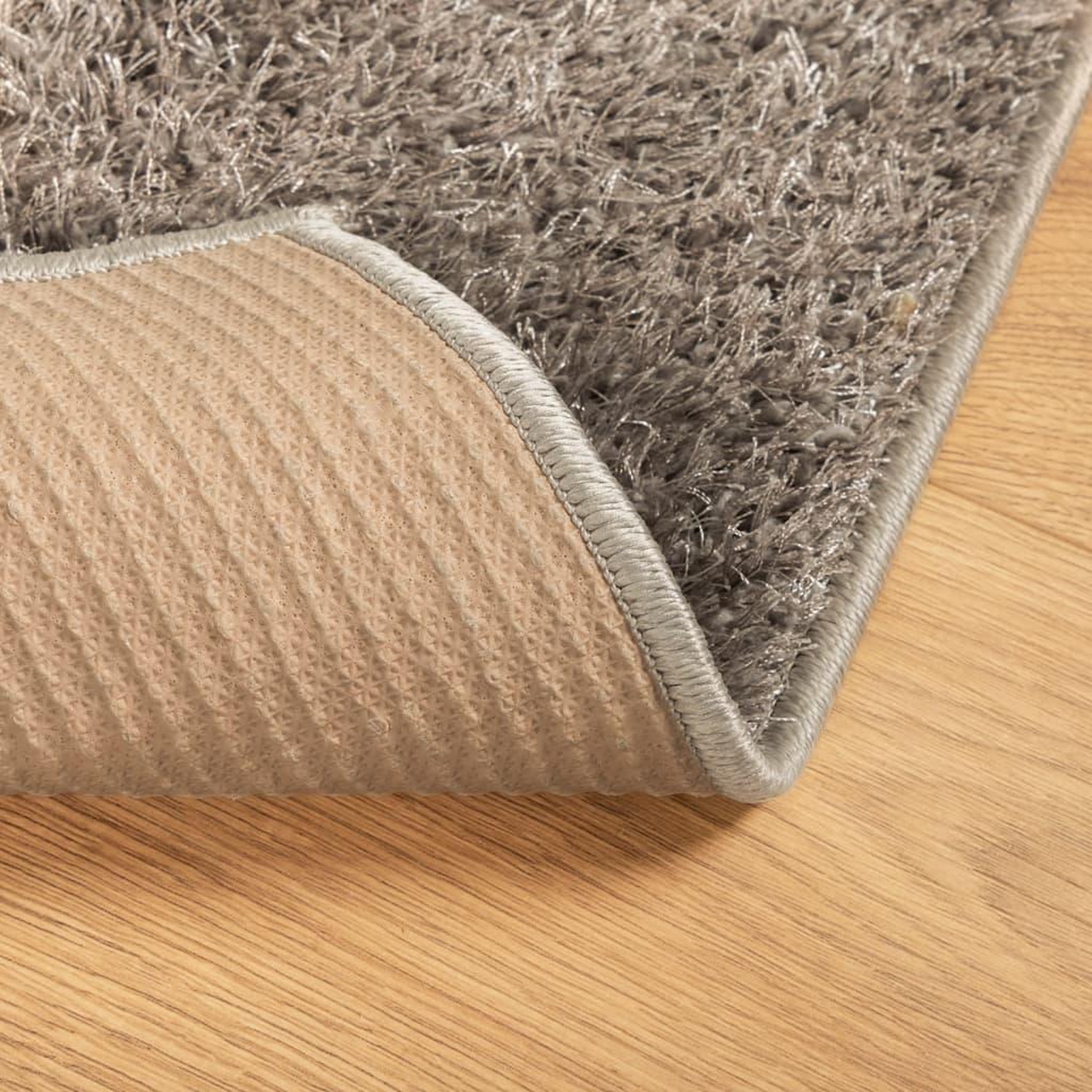 Voir la diapositive 5 : VIDAXL Tapis ISTAN a poils longs aspect brillant gris 120x170 cm