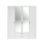 Voir la diapositive 4 : Armoire 4 portes 2 tiroirs 1 miroir L160cm DAISY