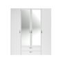 Voir la diapositive 4 : Armoire 4 portes 2 tiroirs 1 miroir L160cm DAISY
