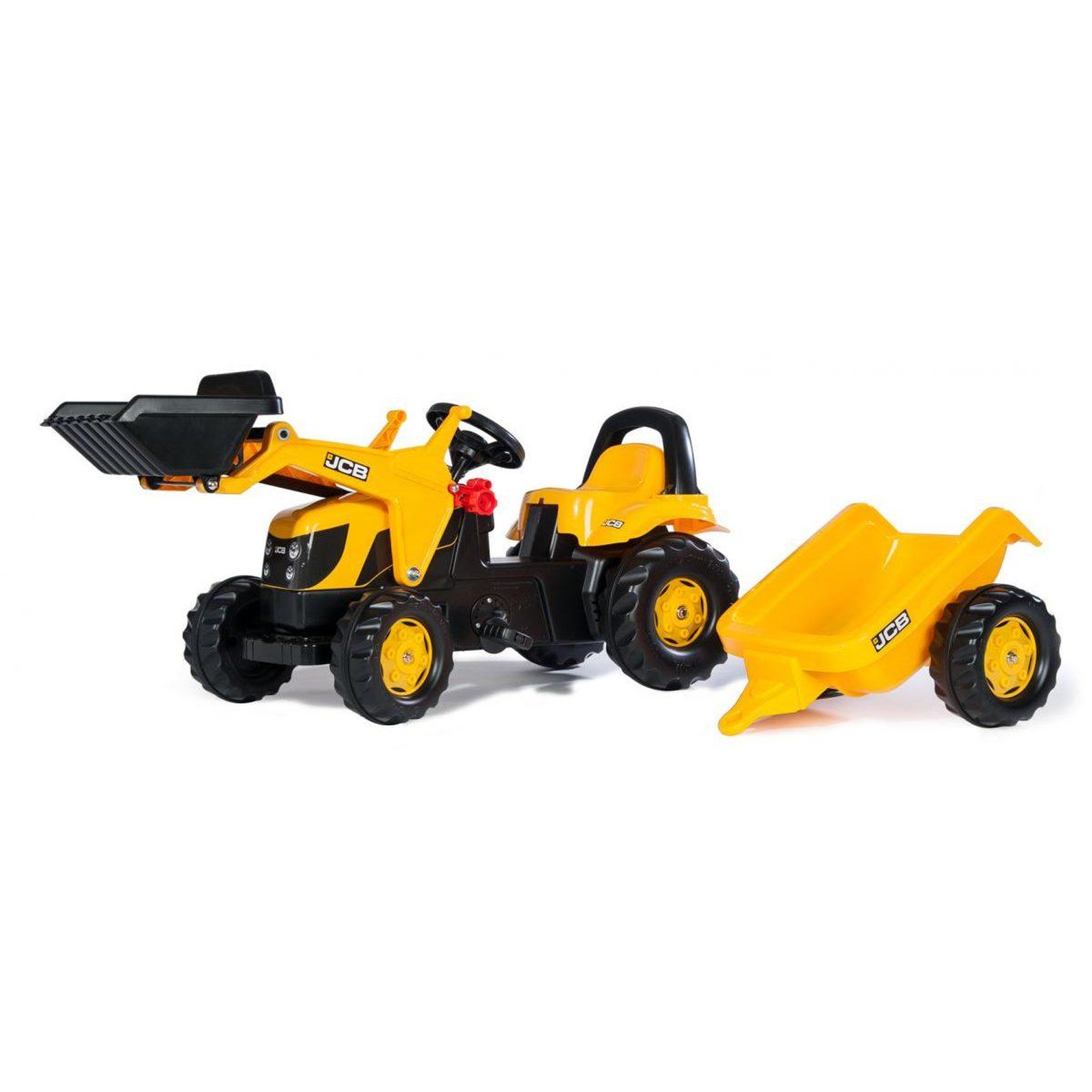 ROLLY TOYS Tracteur a pedales + remorque rollykid jcb