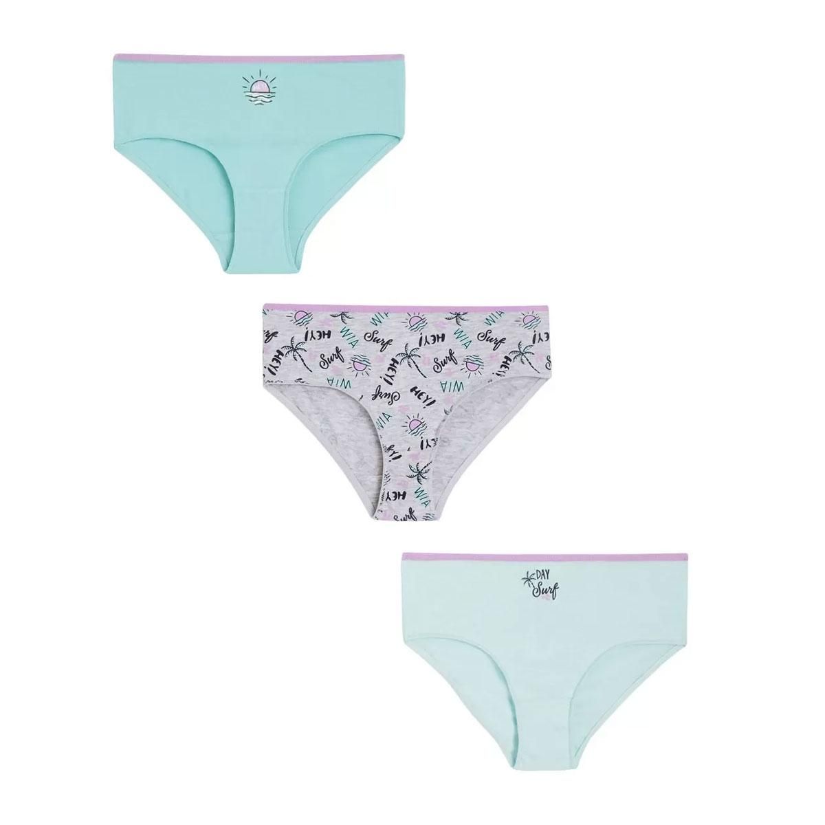 Petit Béguin Lot de 3 culottes fille Playa
