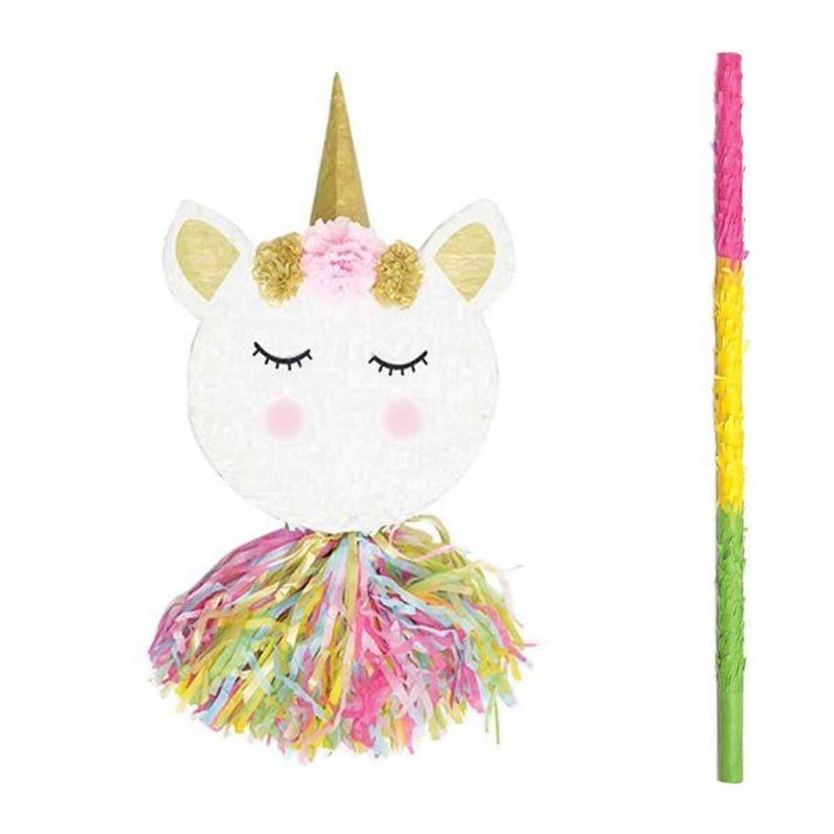 Scrapcooking Party Piñata tête de licorne + bâton