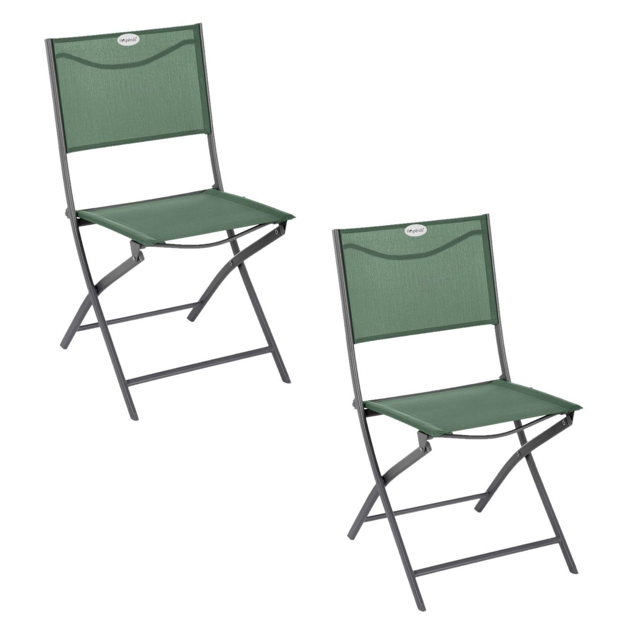 Voir la diapositive 1 : TOILINUX Lot de 4 Chaises de jardin pliables Modula