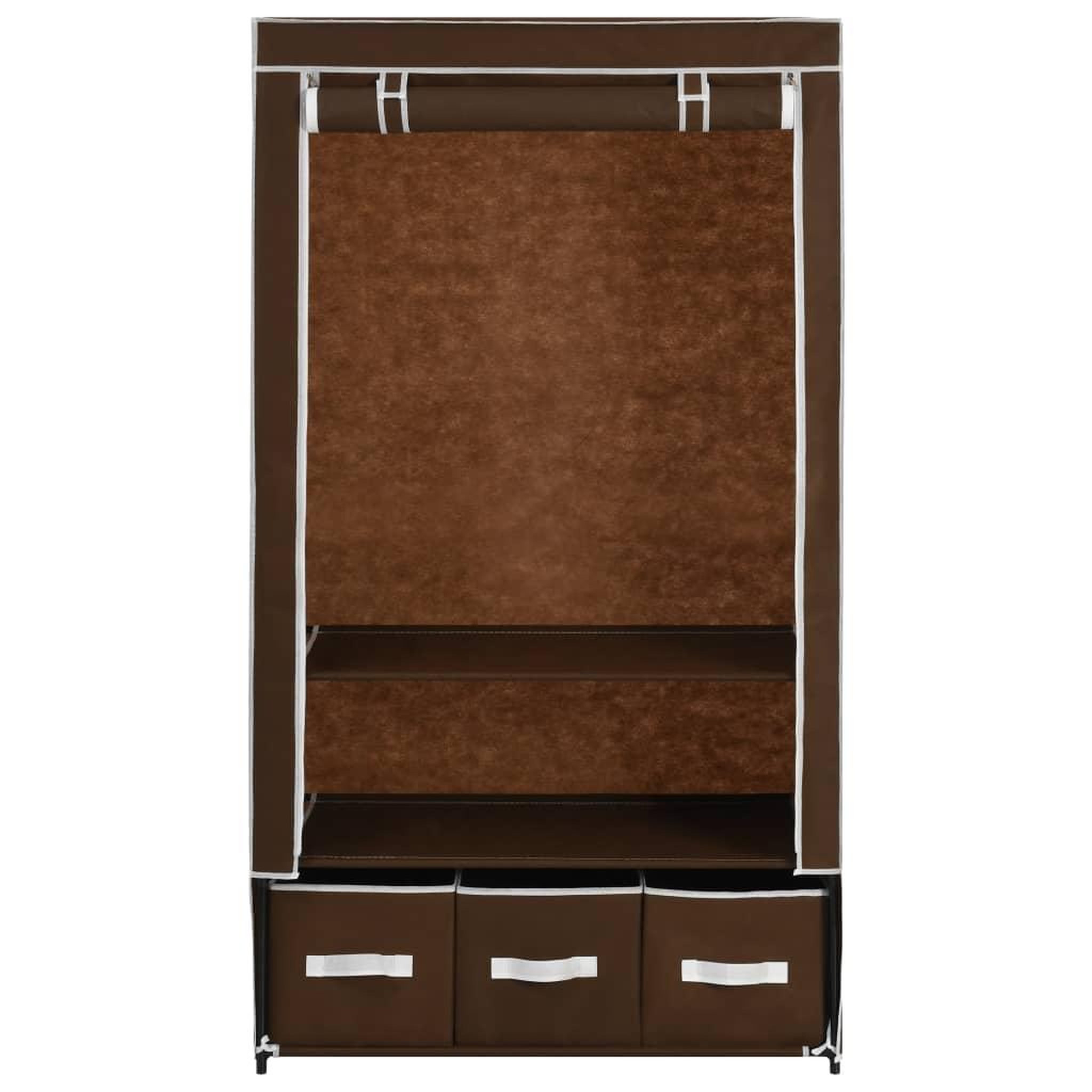 Voir la diapositive 4 : VIDAXL Garde-robe Marron 87x49x159 cm Tissu